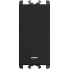 URMET - Pulsante retroilluminato morsetti innesto rapido 1 modulo 1P 10A Lybra Nero 27008L.N