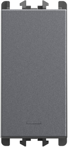 URMET - Deviatore retroilluminato morsetti a vite 1 modulo 1P 10AX Lybra Titanio 27103L.TT