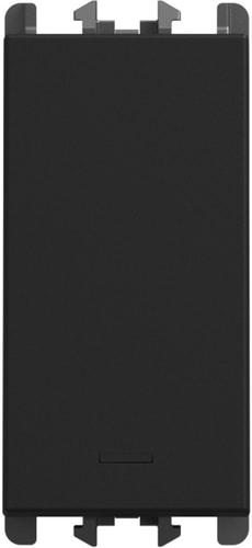 URMET - Pulsante retroilluminato morsetti a vite 1 modulo 1P 10A Lybra Nero 27108L.N