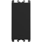 URMET - Pulsante retroilluminato morsetti a vite 1 modulo 1P 10A Lybra Nero 27108L.N