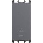 URMET - Pulsante retroilluminato con icona luce morsetti a vite 1 modulo 1P 10A Lybra Titanio