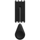 URMET - Pulsante a tirante con 15 m cordone e pomello morsetti a vite 1 modulo 1P NO 10A Lybra Nero