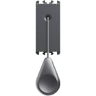 URMET - Pulsante a tirante con 15 m cordone e pomello morsetti a vite 1 modulo 1P NO 10A Lybra Titanio