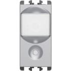 URMET - Sensore IR con simulatore di presenza morsetti a vite 230Vac 6A 1 modulo Lybra Alluminio 27125.AL