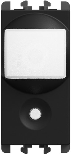 URMET - Sensore IR con simulatore di presenza morsetti a vite 230Vac 6A 1 modulo Lybra Nero 27125.N