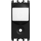 URMET - Sensore IR con simulatore di presenza morsetti a vite 230Vac 6A 1 modulo Lybra Nero