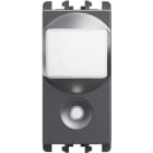 URMET - Sensore IR con simulatore di presenza morsetti a vite 230Vac 6A 1 modulo Lybra Titanio