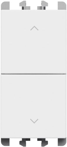 URMET - Pulsanti interbloccati morsetti vite 1 modulo 1P NO + 1P NO 10A Lybra Bianco