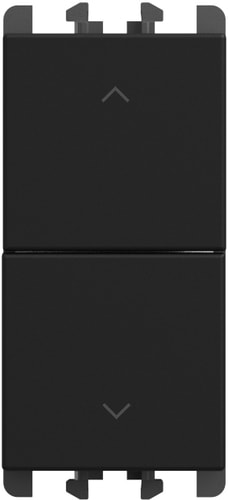 URMET - Pulsanti interbloccati morsetti vite 1 modulo 1P NO + 1P NO 10A Lybra Nero 27139.N