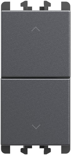URMET - Pulsanti interbloccati morsetti vite 1 modulo 1P NO + 1P NO 10A Lybra Titanio