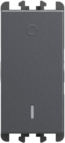 URMET - Interruttore morsetti a vite 1 modulo 2P 16AX Lybra Titanio 27162.TT