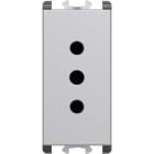 URMET - Presa P11 1 modulo 2P+T 10A-250V Lybra Alluminio 27301.AL