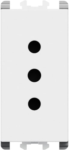 URMET - Presa P11 1 modulo 2P+T 10A-250V Lybra Bianco 27301.B