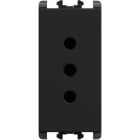 URMET - Presa P11 1 modulo 2P+T 10A-250V Lybra Nero 27301.N