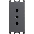 URMET - Presa P11 1 modulo 2P+T 10A-250V Lybra Titanio