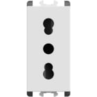 URMET - Presa bipasso P11-P17 1 modulo 2P+T 16A-250V Lybra Bianco 27303.B