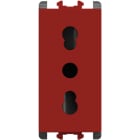 URMET - Presa bipasso P11-P17 1 modulo 2P+T 16A-250V Lybra Rosso