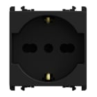 URMET - Presa universale P40 2 moduli 2P+T 16A-250V Lybra Nero