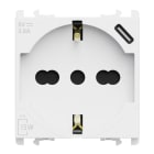 URMET - Presa P40+USB 3.0A con uscita Tipo "C" 2 moduli Lybra Bianco