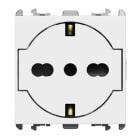 URMET - Presa universale P40 clean 2 moduli 2P+T 16A-250V Lybra Bianco