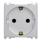 URMET - Presa tedesca 2 moduli 2P+T 16A-250V Lybra Alluminio