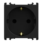 URMET - Presa tedesca 2 moduli 2P+T 16A-250V Lybra Nero 27320/2.N