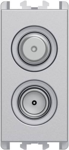 URMET - Presa diretta TV-SAT 1 modulo attenuazione 2 dB Lybra Alluminio 27400.AL