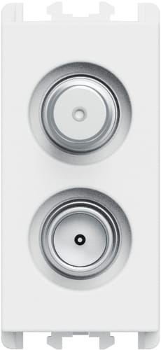 URMET - Presa diretta TV-SAT 1 modulo attenuazione 2 dB Lybra Bianco