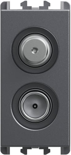 URMET - Presa diretta TV-SAT 1 modulo attenuazione 2 dB Lybra Titanio