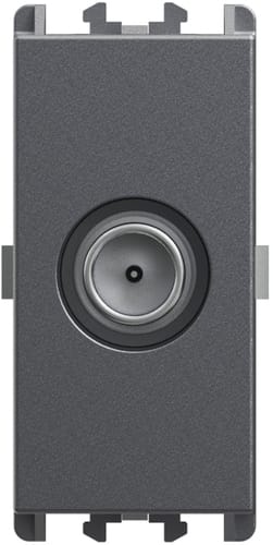 URMET - Presa TV passante maschio 1 modulo attenuazione 5 dB Lybra Titanio 27405.TT