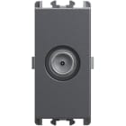 URMET - Presa TV passante maschio 1 modulo attenuazione 5 dB Lybra Titanio