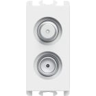 URMET - Presa diretta TV-SAT 1 modulo attenuazione 5 dB Lybra Bianco