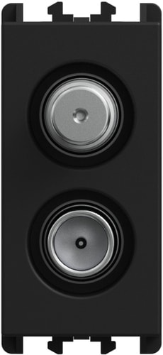 URMET - Presa diretta TV-SAT 1 modulo attenuazione 5 dB Lybra Black 27406.N