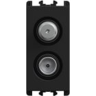 URMET - Presa diretta TV-SAT 1 modulo attenuazione 5 dB Lybra Black 27406.N