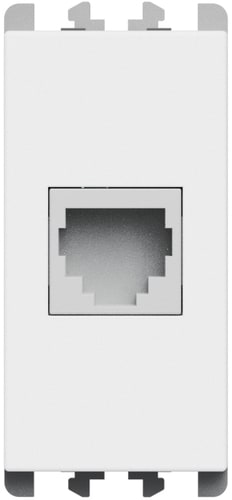 URMET - Presa telefonica RJ11 6/4 1 modulo Lybra Bianco 27411.B