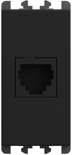 URMET - Presa telefonica RJ11 6/4 1 modulo Lybra Nero