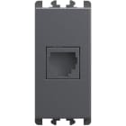 URMET - Presa telefonica RJ11 6/4 1 modulo Lybra Titanio