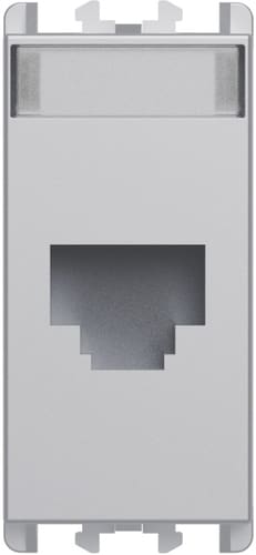URMET - Presa RJ45 Cat.6 UTP 1 modulo Lybra Alluminio 27446.AL