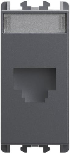 URMET - Presa RJ45 Cat.6 UTP 1 modulo Lybra Titanio