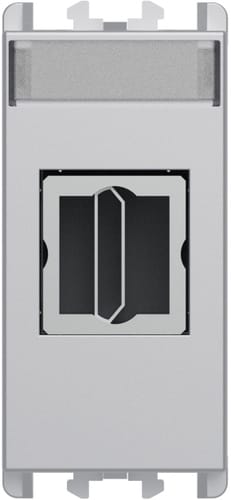 URMET - Connettore HDMI con adattatore da 19 poli F/F 1 modulo Lybra Alluminio