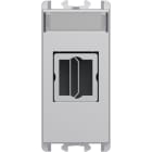 URMET - Connettore HDMI con adattatore da 19 poli F/F 1 modulo Lybra Alluminio