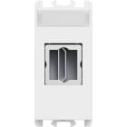 URMET - Connettore HDMI con adattatore da 19 poli F/F 1 modulo Lybra Bianco 27450.B