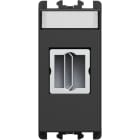 URMET - Connettore HDMI con adattatore da 19 poli F/F 1 modulo Lybra Nero