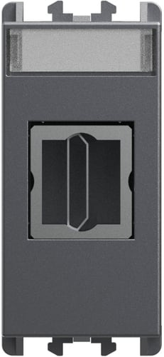 URMET - Connettore HDMI con adattatore da 19 poli F/F 1 modulo Lybra Titanio