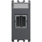 URMET - Connettore HDMI con adattatore da 19 poli F/F 1 modulo Lybra Titanio