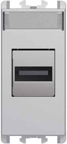 URMET - Connettore USB morsetti a vite 1 modulo Lybra Alluminio