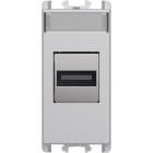 URMET - Connettore USB morsetti a vite 1 modulo Lybra Alluminio 27451.AL