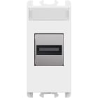 URMET - Connettore USB morsetti a vite 1 modulo Lybra Bianco