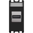 URMET - Connettore USB morsetti a vite 1 modulo Lybra Nero