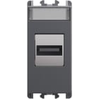 URMET - Connettore USB morsetti a vite 1 modulo Lybra Titanio 27451.TT